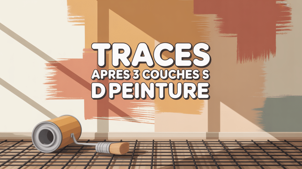 3 couches de peinture et toujours des traces sur mur illustration vectorielle