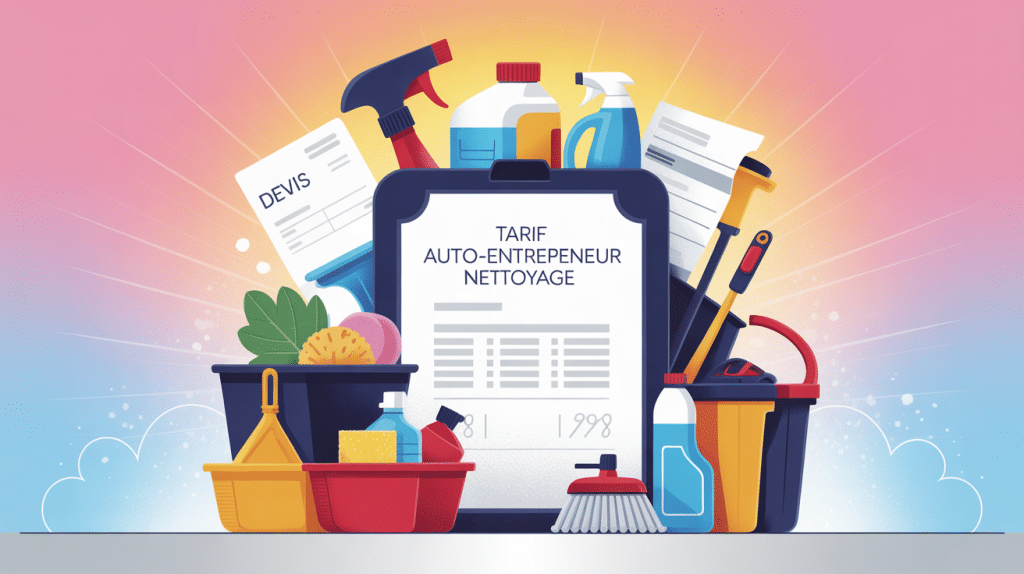 illustration balance auto-entrepreneur nettoyage tarif