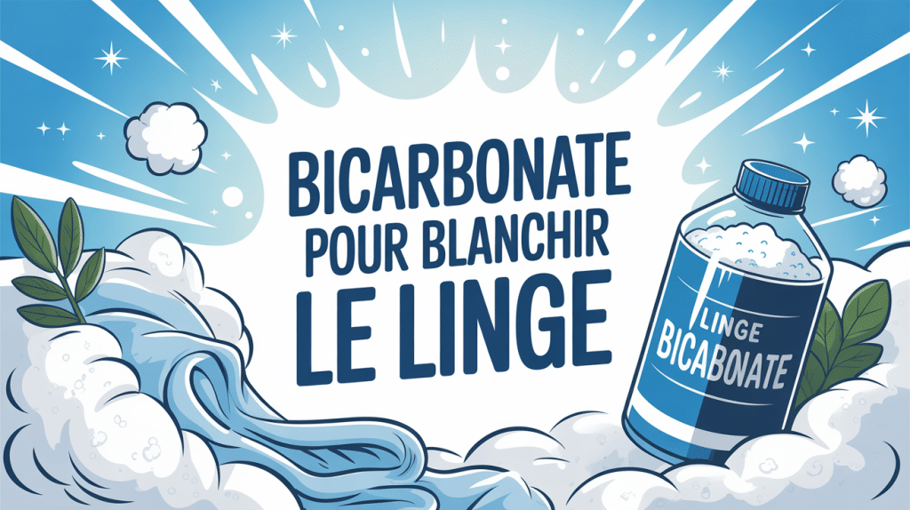 bicarbonate blanchir linge boîte et linge blanc éclatant
