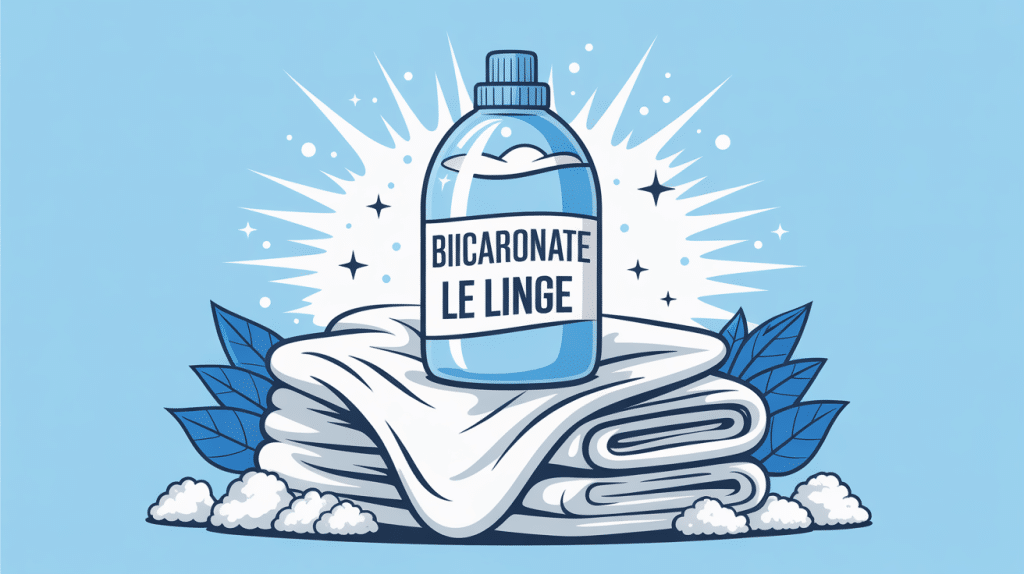 bicarbonate blanchir linge boîte et linge blanc éclatant