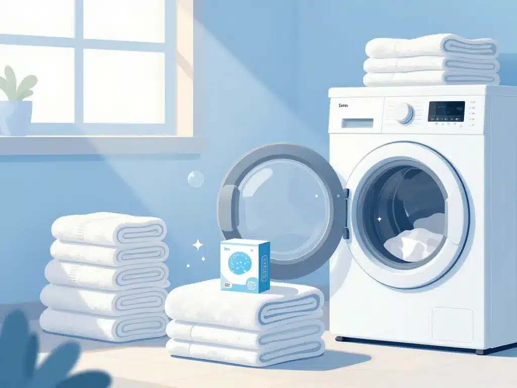 bicarbonate blanchir linge linge frais dans la buanderie