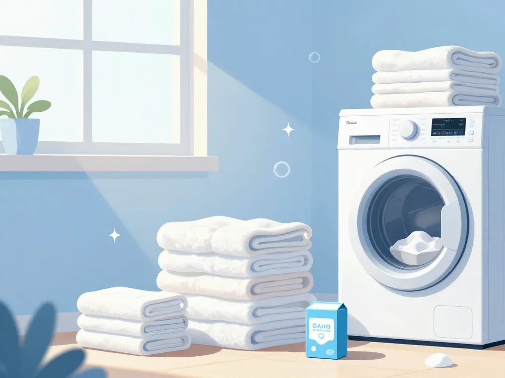 bicarbonate blanchir linge linge frais dans la buanderie