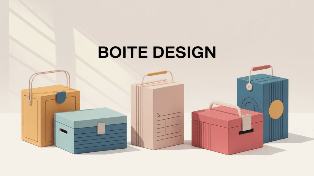 illustration de boites design modernes et stylisées