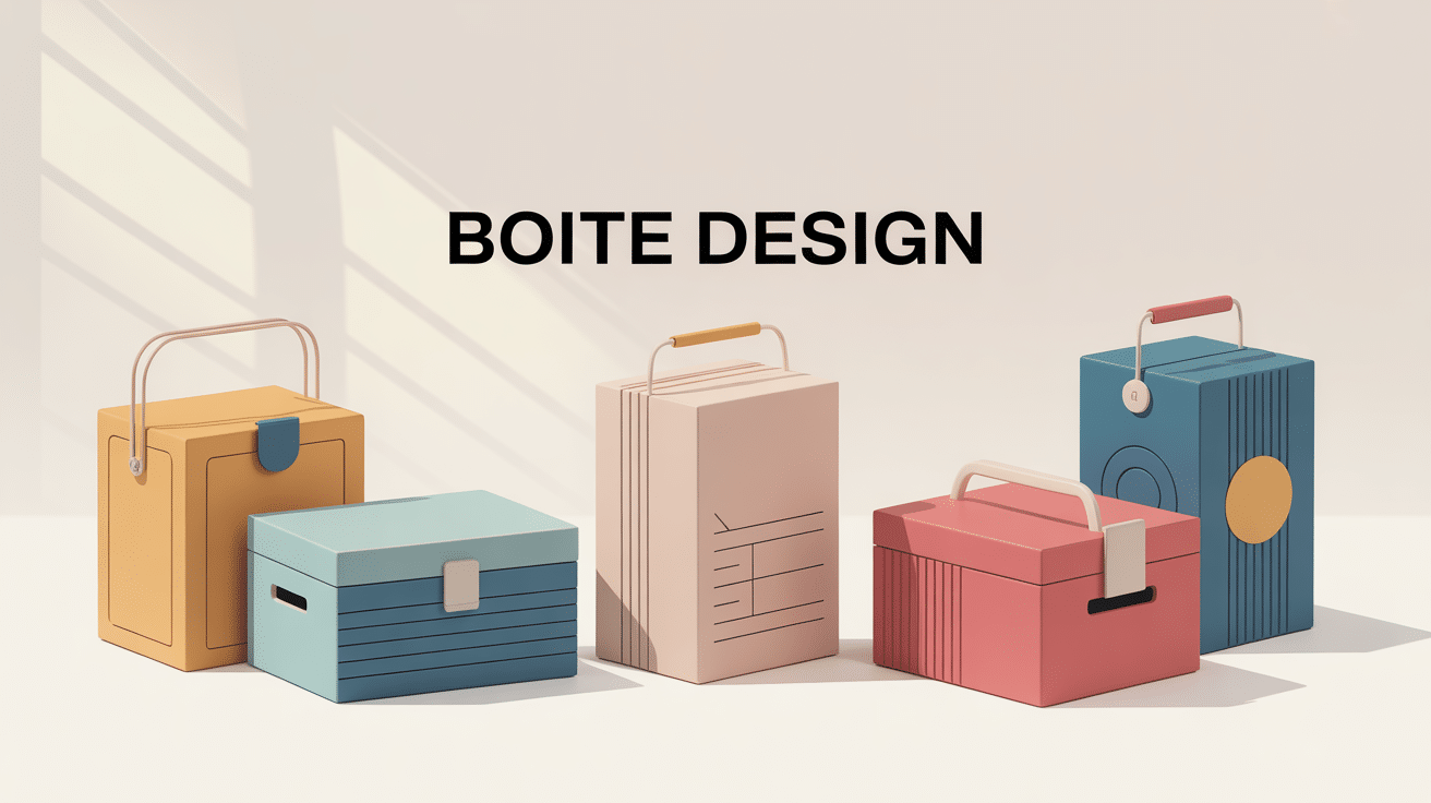 illustration de boites design modernes et stylisées