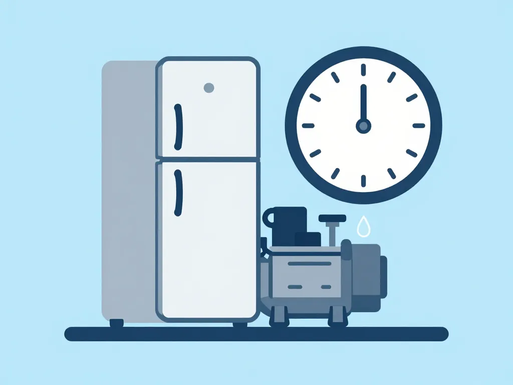 brancher un frigo neuf après transport attente avec horloge