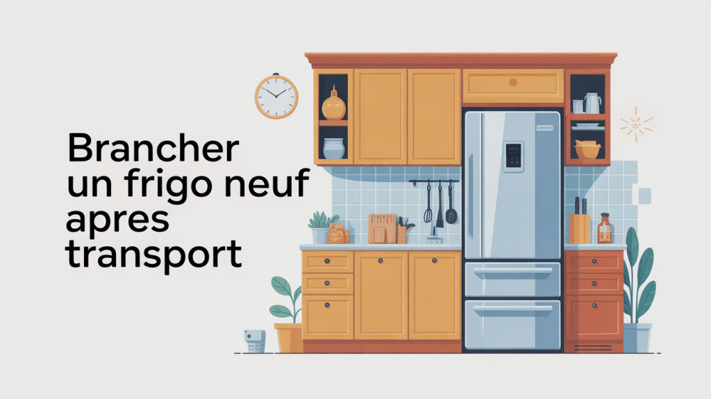 brancher un frigo neuf après transport image installation sûre