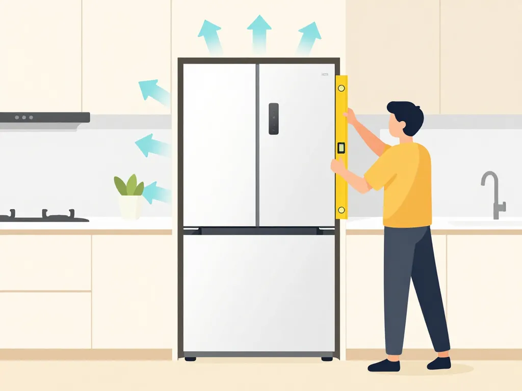 brancher un frigo neuf après transport installation ventilation