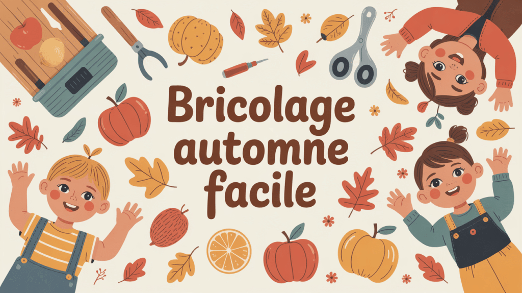 bricolage automne facile illustration déco automnale enfants