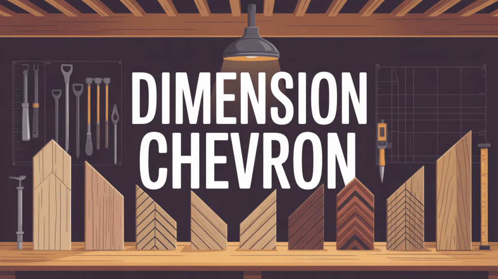 chevron dimension alignée sous toiture illustration atelier