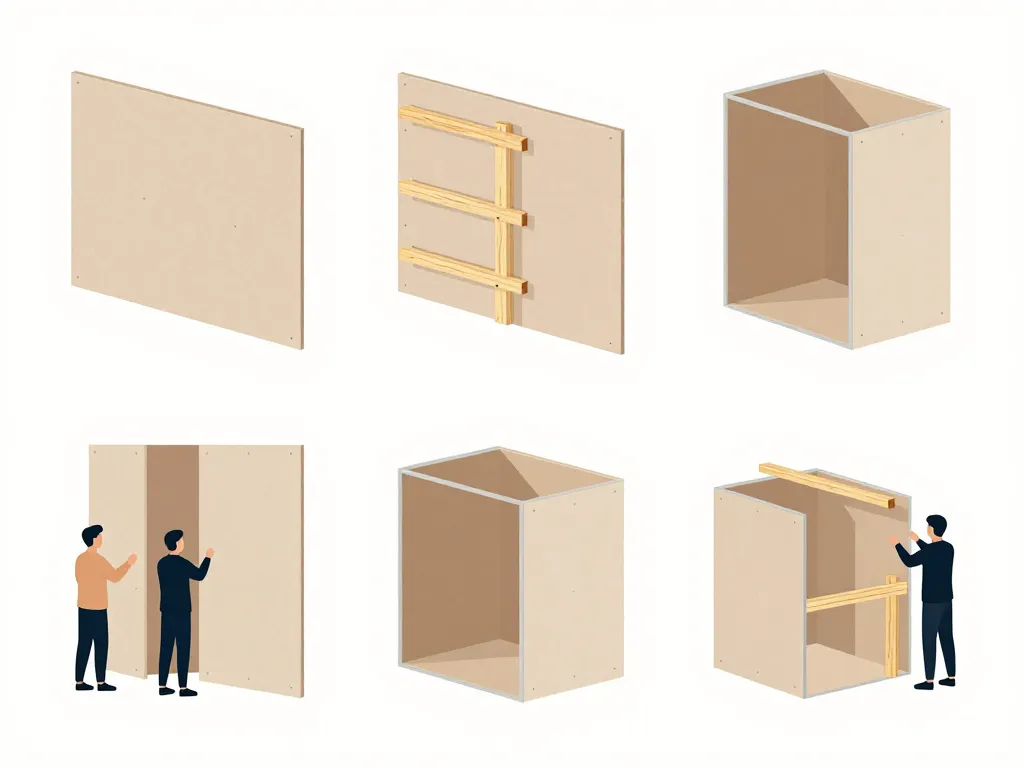 étapes de réalisation coffrage placo sans rail