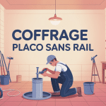 coffrage placo sans rail illustration vectorielle