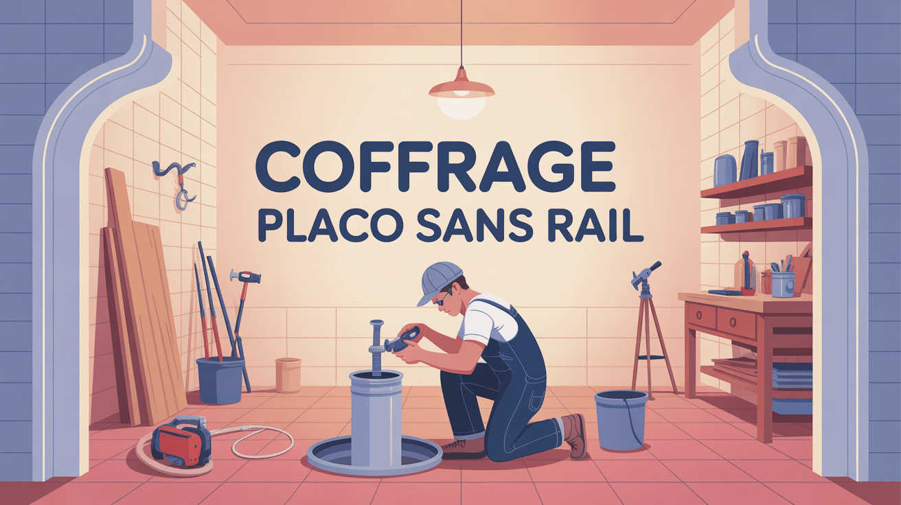 coffrage placo sans rail illustration vectorielle