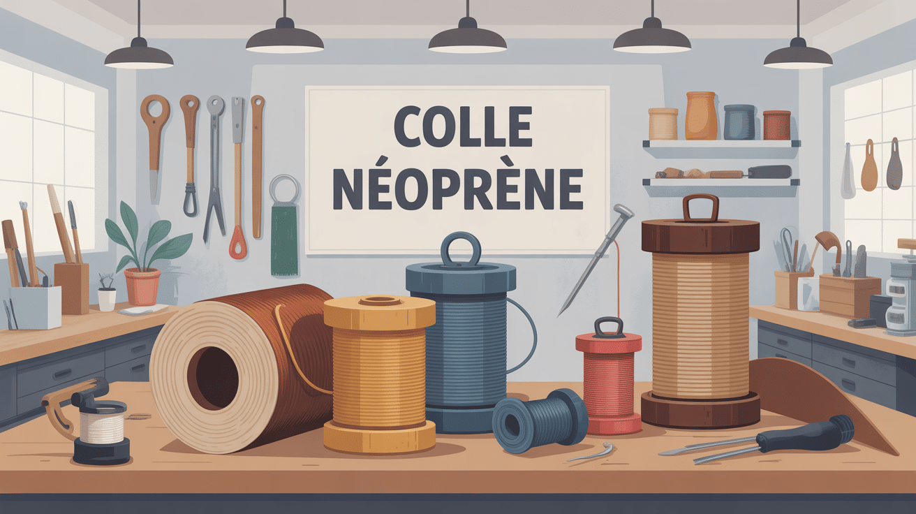 illustration de colle néoprène et matériaux