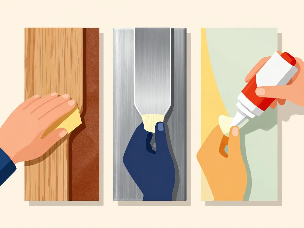 différents matériaux collés avec colle néoprène