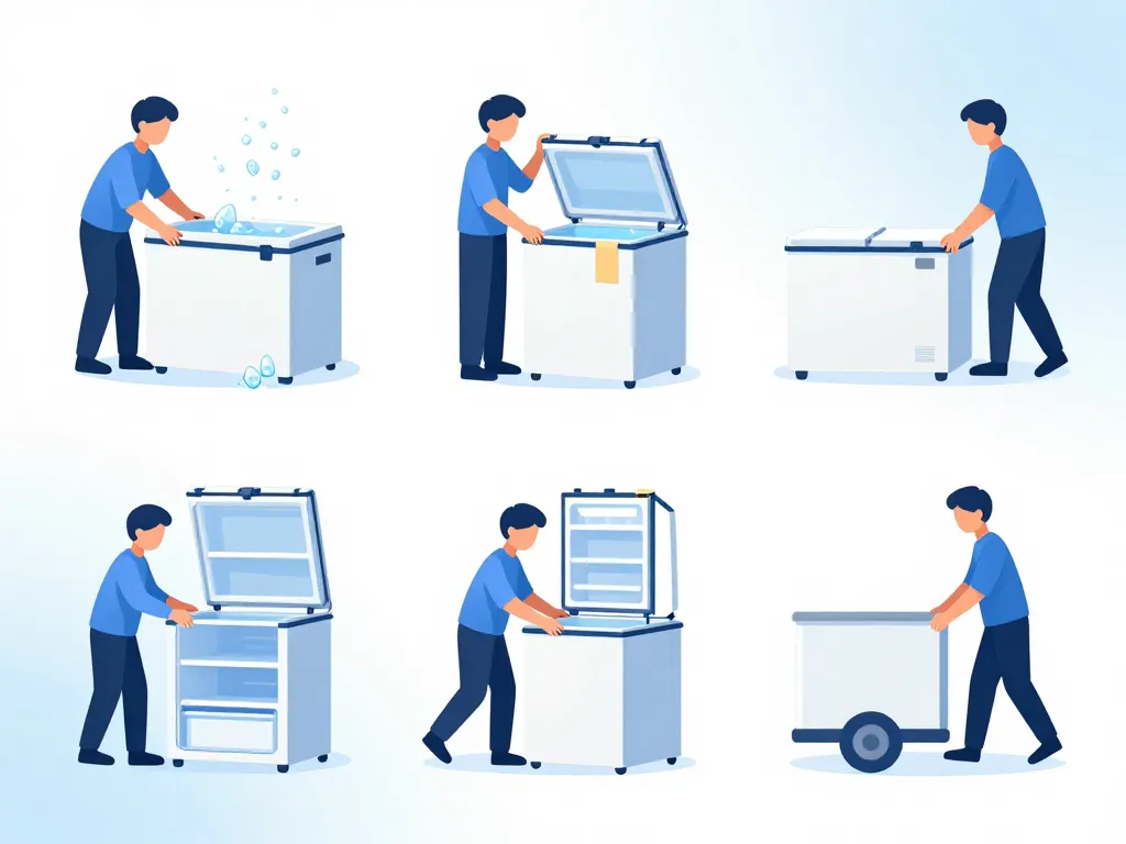 congelateur couché combien de temps étapes préparation transport