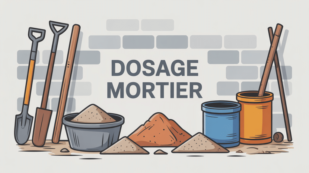dosage mortier illustration outils chantier