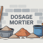dosage mortier illustration outils chantier