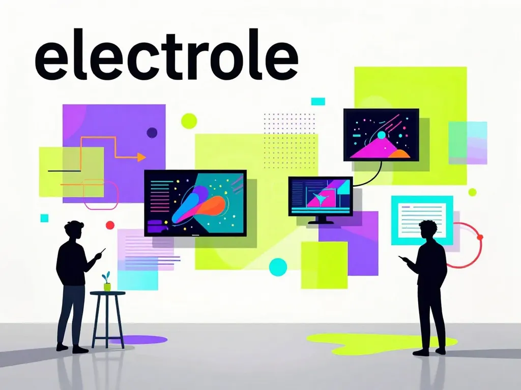 visuel electro toile projets créatifs installations numériques