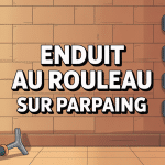 enduit au rouleau sur parpaing illustration chantier