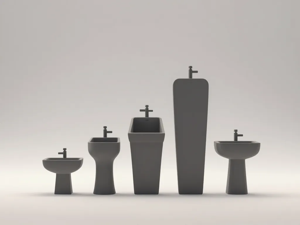 Schéma hauteur lavabo standard, élevé et PMR