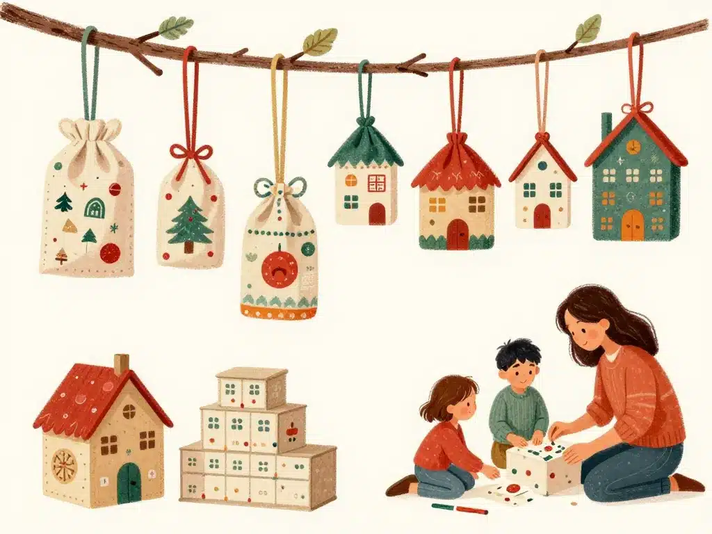 idées adultes enfants calendrier de l'avent bricolage