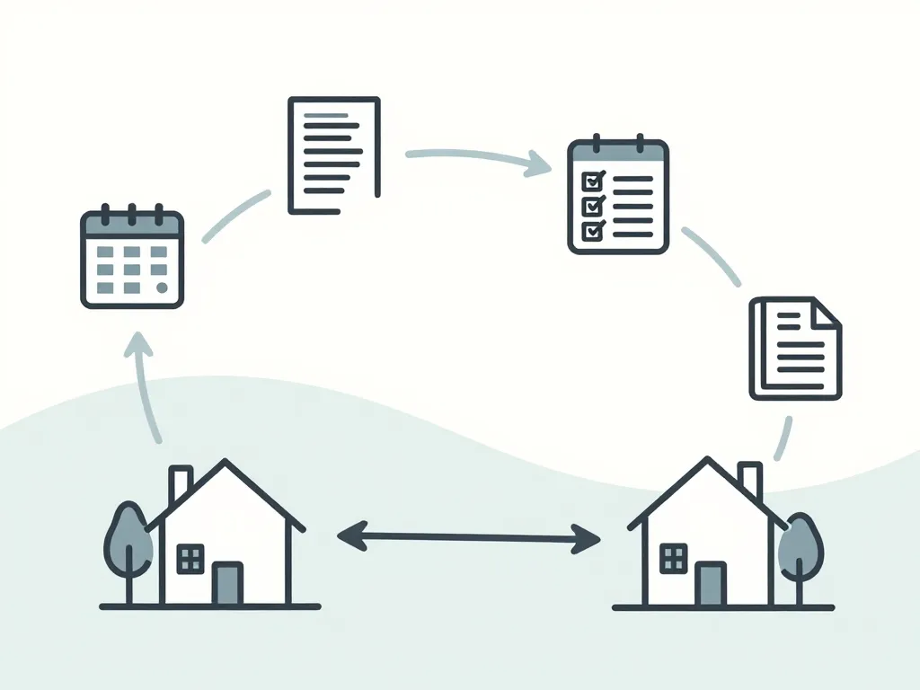 Diagramme conceptualisé je déménage dans un autre département planning budget