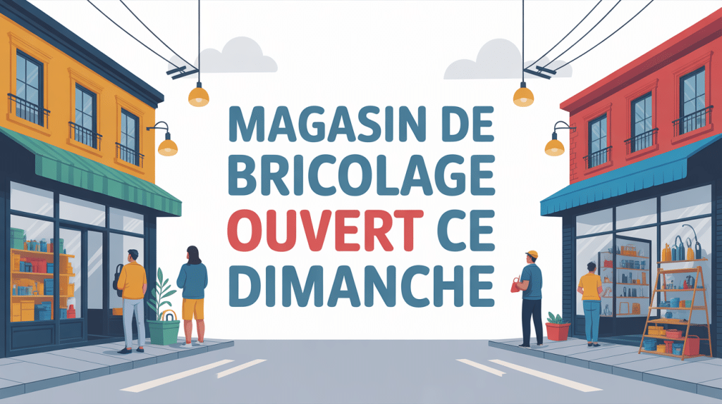 magasin bricolage ouvert ce dimanche devant magasin coloré
