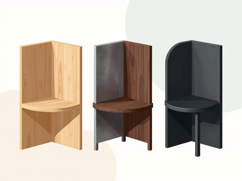 meuble d angle design styles matériaux contrastés