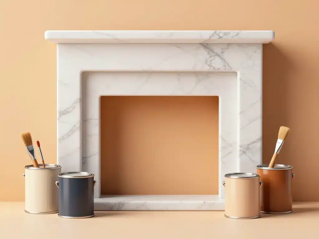 peindre du marbre cheminee choix peinture