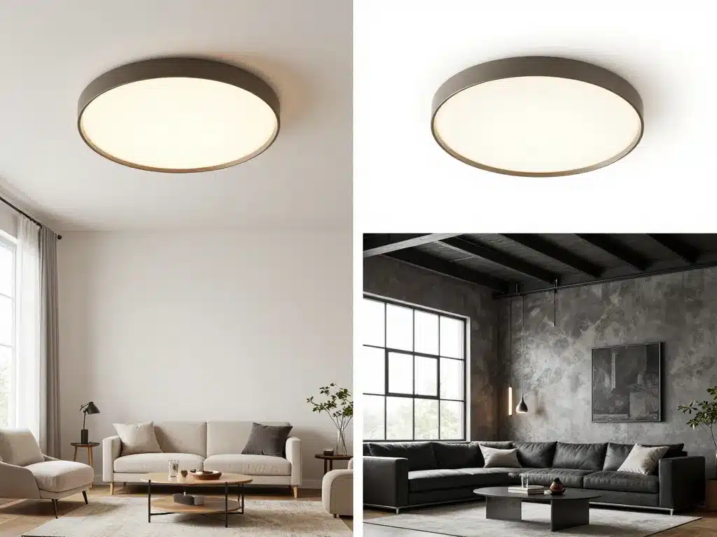 plafonnier salon design scandinave et industriel