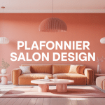 plafonnier salon design moderne dans salon contemporain