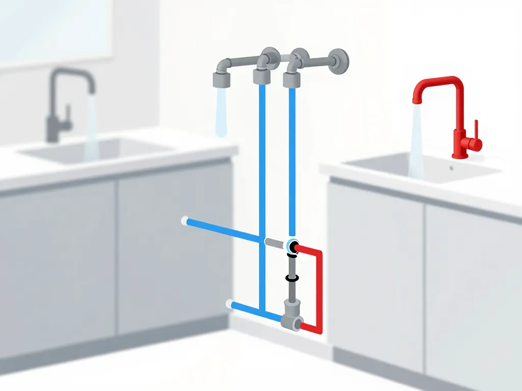 plus d'eau chaude sur un seul robinet schéma explicatif diagnostic