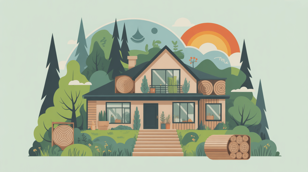 Vue coupe maison avec isolation, prix de la laine de bois au m2