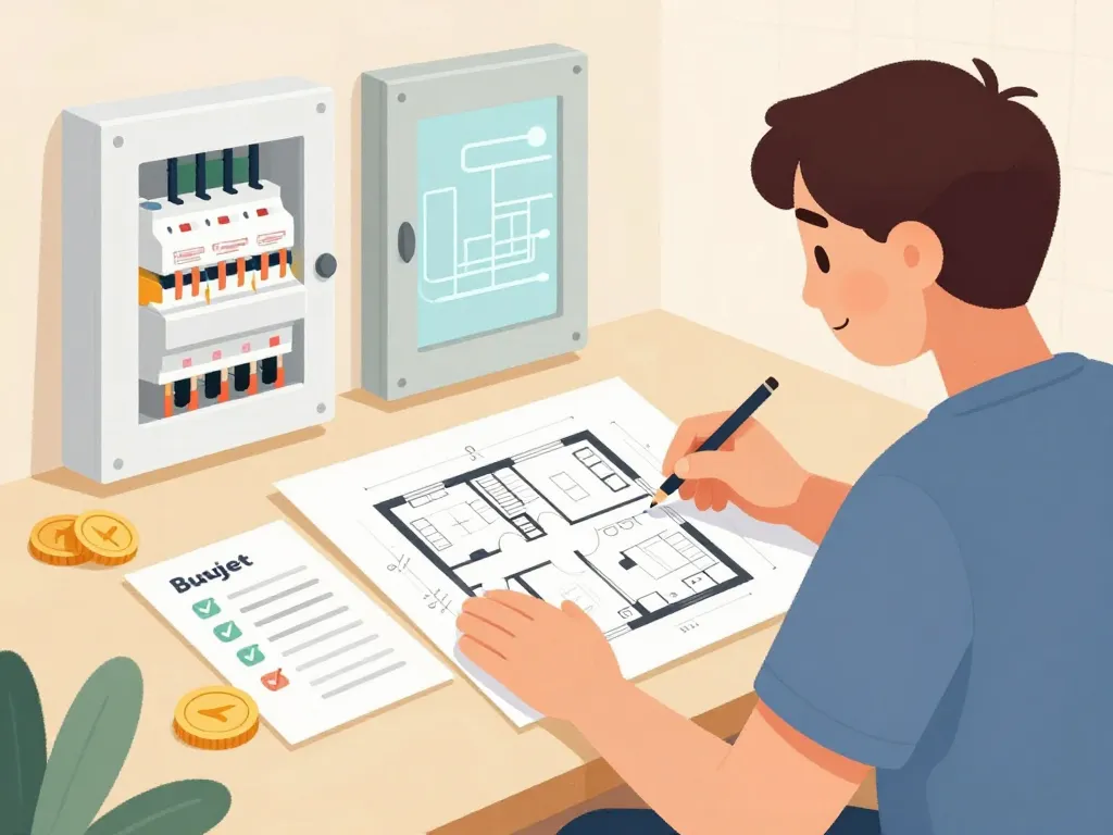 illustration budget projet remplacement prix pour changer tableau electrique