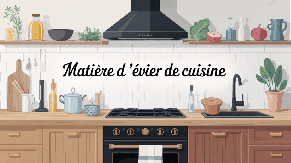 quelle est la meilleure matière pour un évier de cuisine illustration moderne