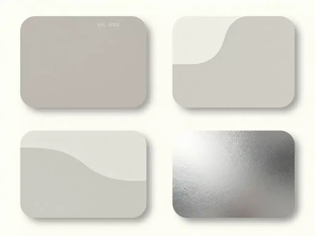 comparatif ral 9006 mat satiné metallique