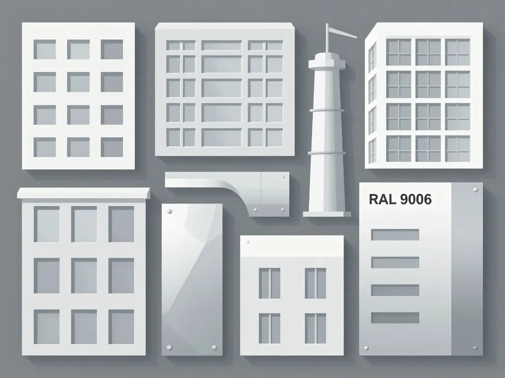 applications ral 9006 bâtiment industrie