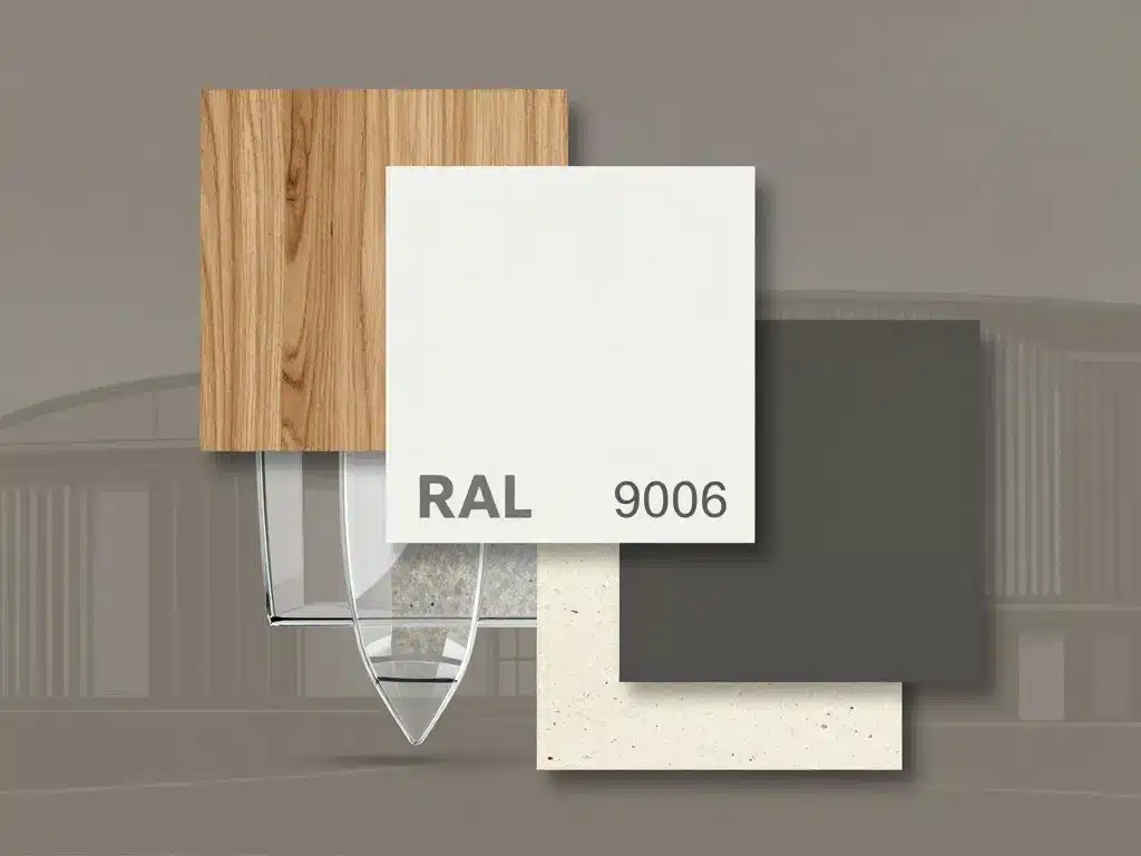 vue associations ral colour 9006 bois béton verre