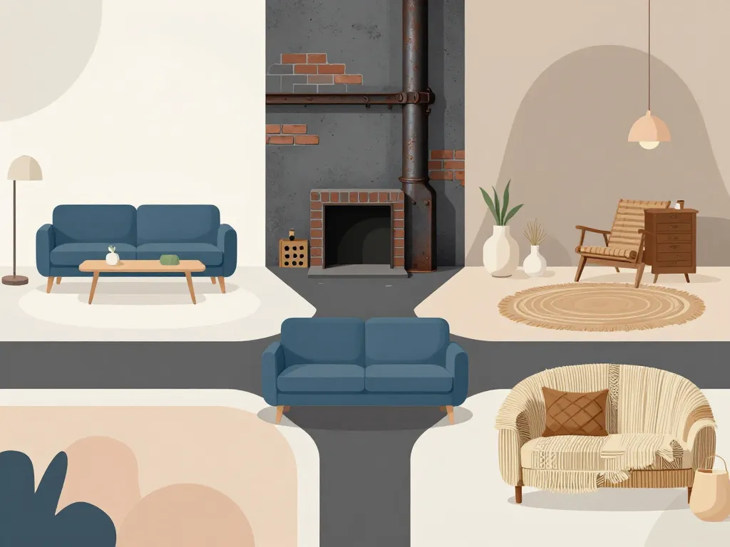 salon canape bleu inspiration styles scandinave industriel boheme