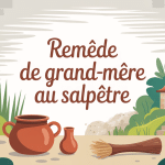 Remède de grand mère salpêtre mur ancien illustration