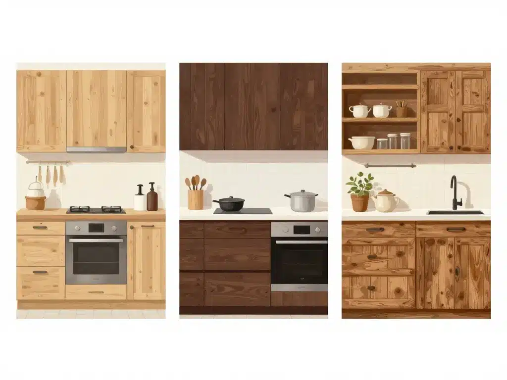 Cuisine bois plan de travail blanc inspiration styles