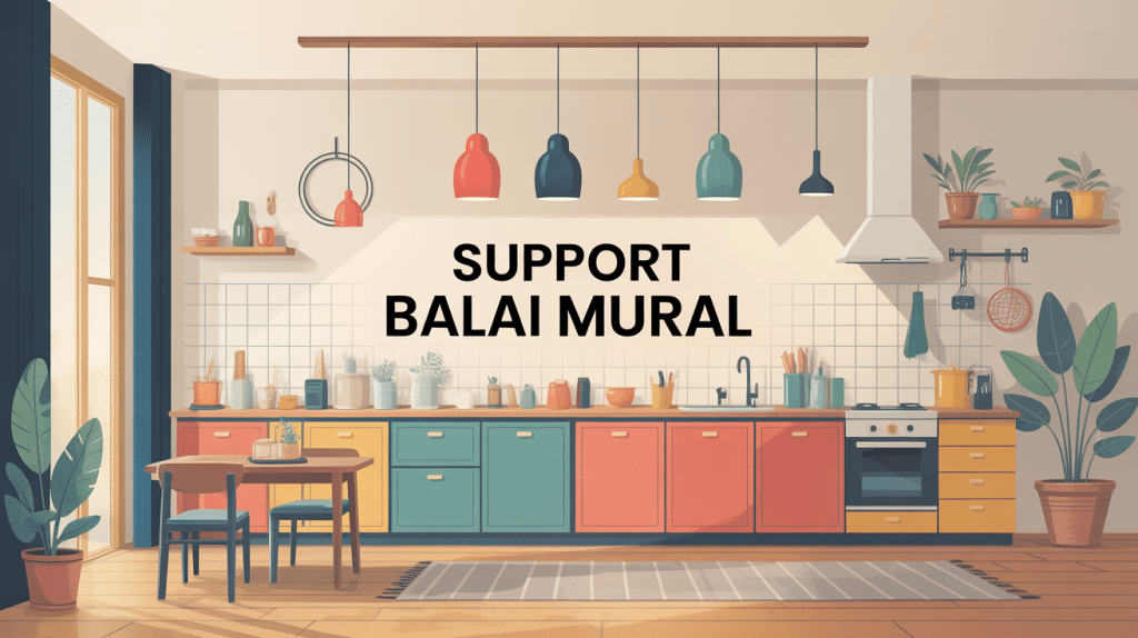 support balai mural avec accessoires sur mur bien rangé