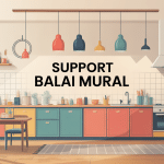 support balai mural avec accessoires sur mur bien rangé