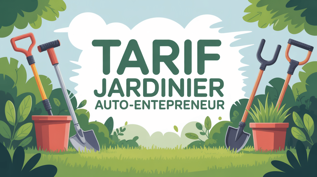 illustration tarif jardinier auto entrepreneur outils service