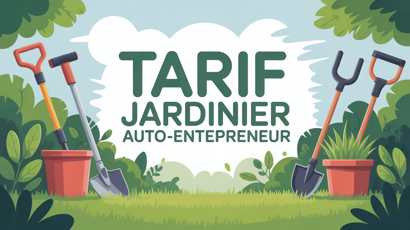 illustration tarif jardinier auto entrepreneur outils service