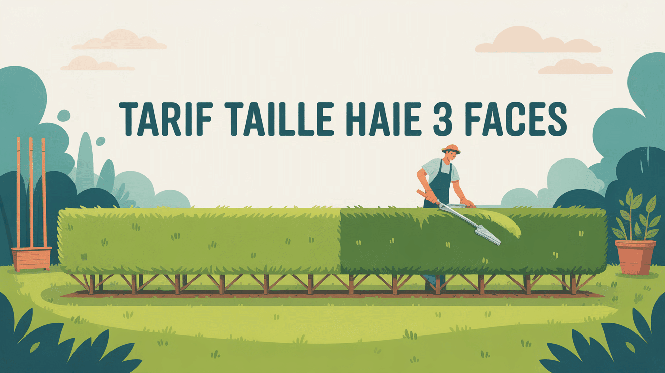 Jardinier taille de haie trois faces tarif