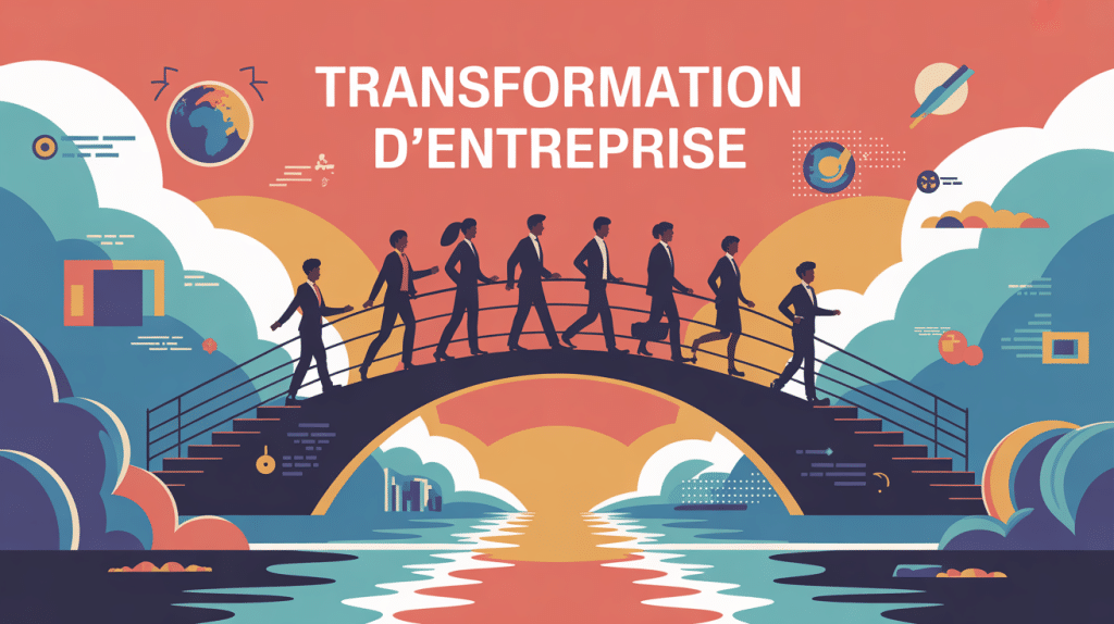 visuel transfo d'entreprise équipe pont digital