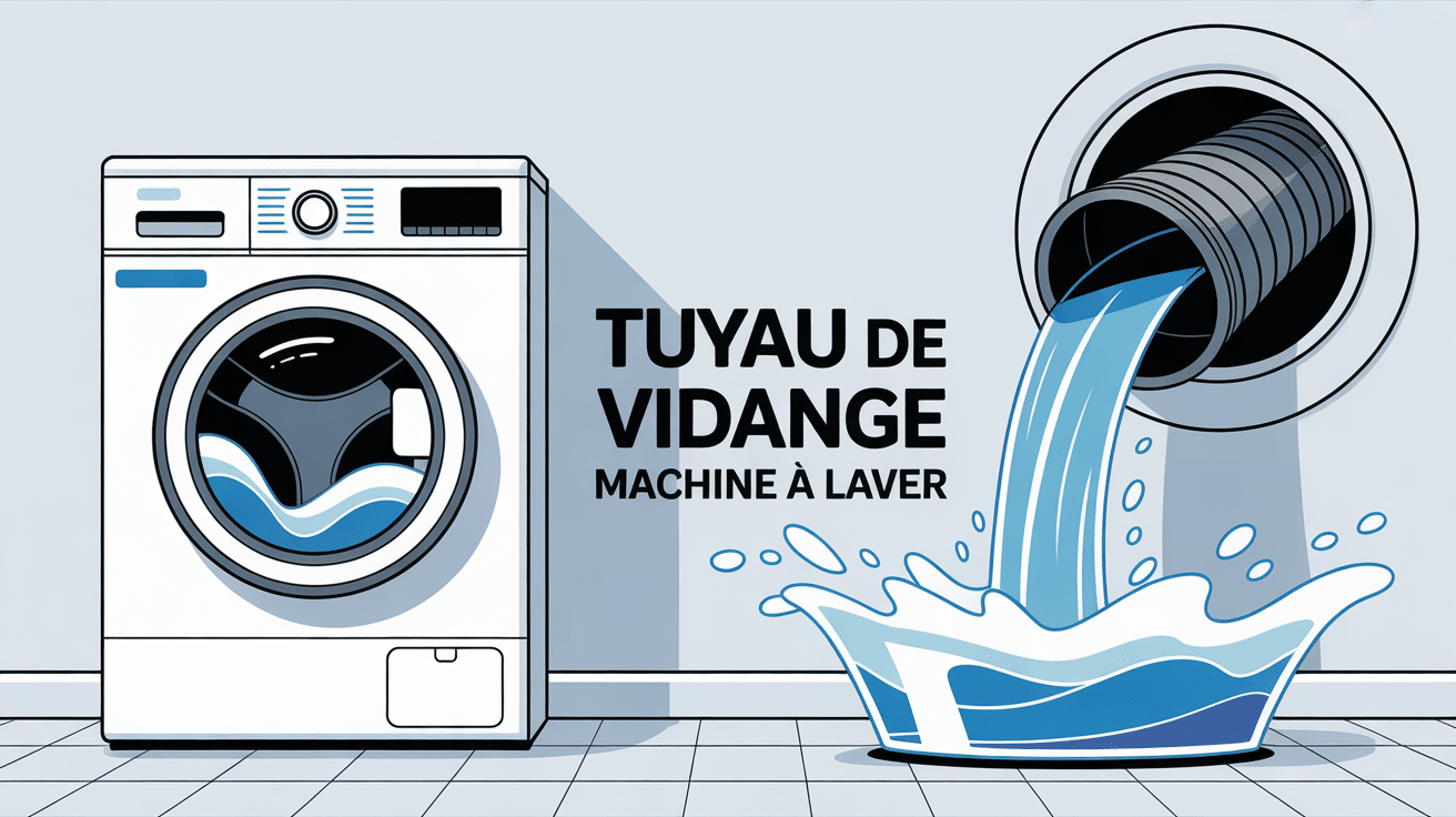 tuyau vidange machine à laver évacuation murale