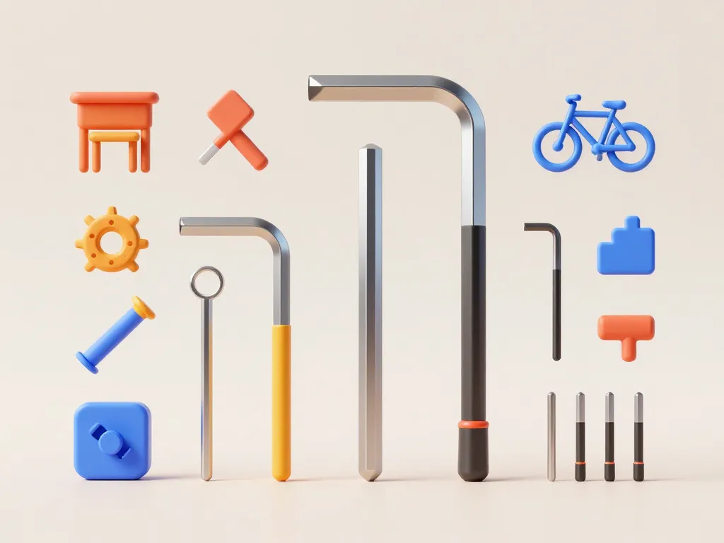 différents types clé imbus sur fond neutre