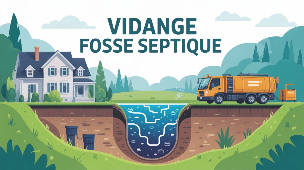 vidange fosse septique tarif maison camion vue coupe